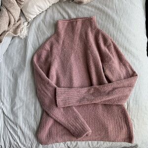 Merino Wool Alpaca Blend Madewell Pink Medium Turtleneck Sweater Women’s